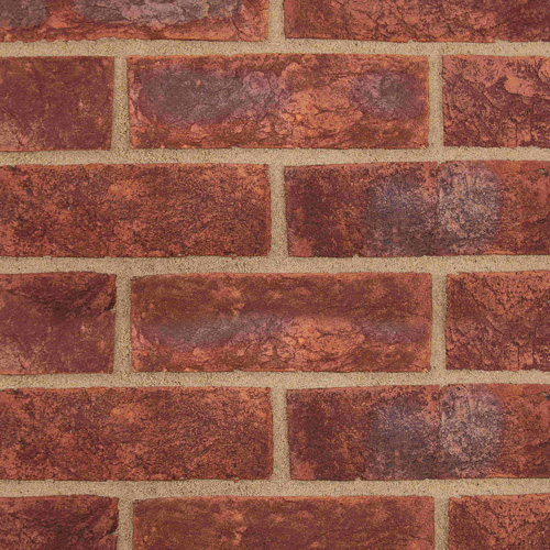 Close up of a wall of Regal Multi bricks