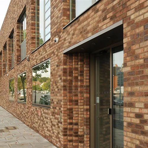 Side aspect of a property built using Millhouse Blend bricks