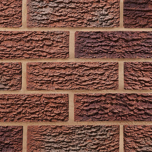 Close up of a wall of Moorland Rustic 73mm bricks