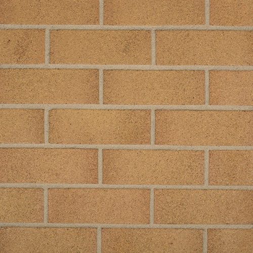 Close up of a wall of Swarland Golden Thatch 73mm bricks