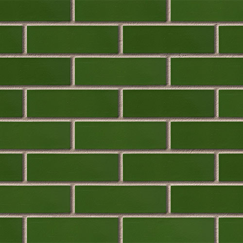 Close up of a wall of Buckingham Glazed bricks