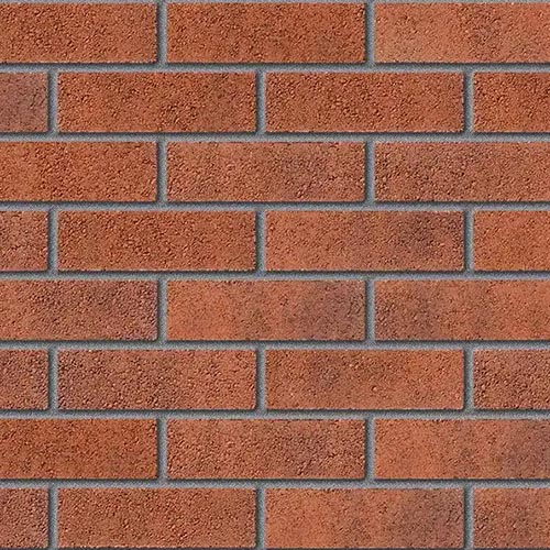 Close up of a wall of Weathered Wren bricks
