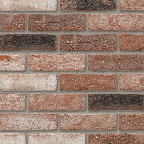 Close up of a wall of EcoBrick Pelham Antique bricks