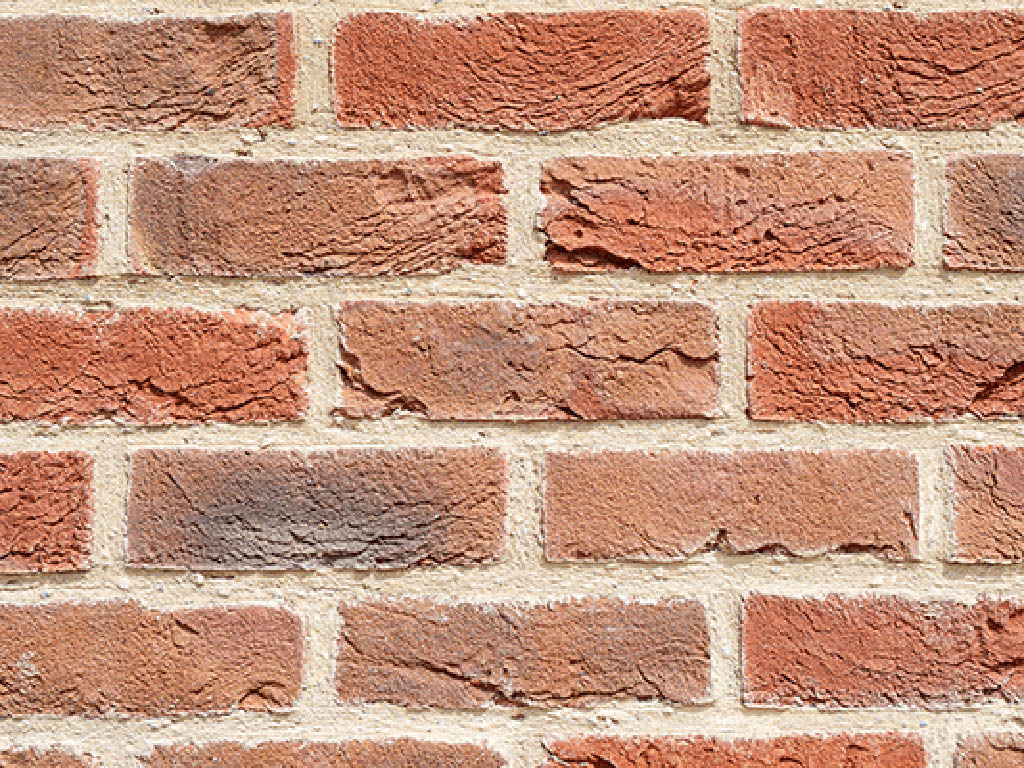 Close up of a wall of Thirkleby Blend bricks