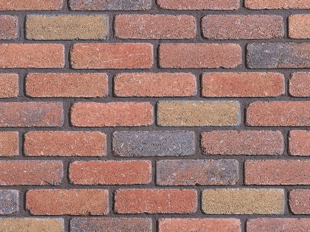 Close up of a wall of Lansdowne Heather bricks