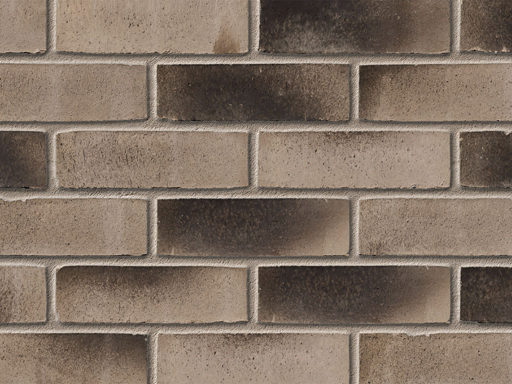 Close up of a wall of Arden Weathered Grey bricks