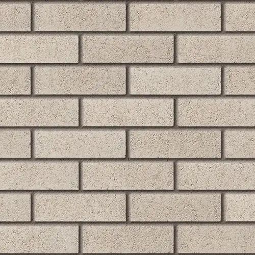Close up of a wall of Capel White bricks