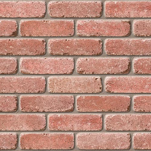 Close up of a wall of Hendon Vintage Stock bricks