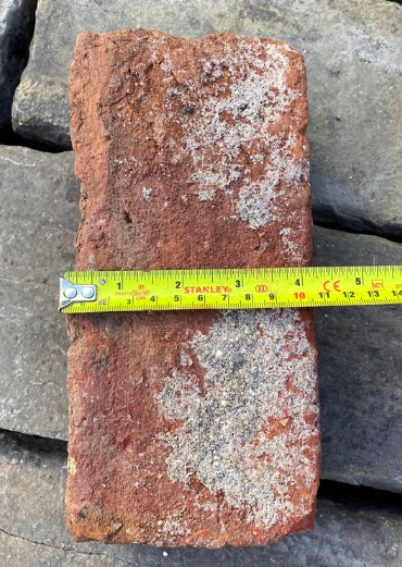 view of single brick of tudor handmade