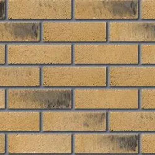 Close up of a wall of Islington Stock bricks