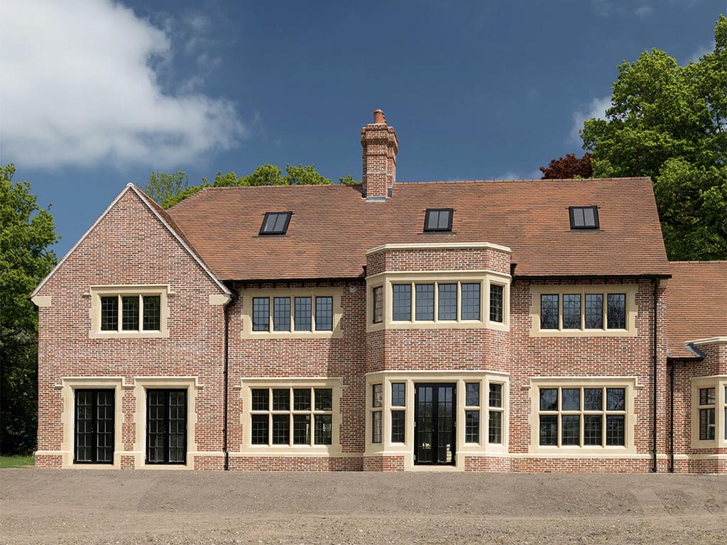 An exterior of a house built using Thirkleby Blend bricks