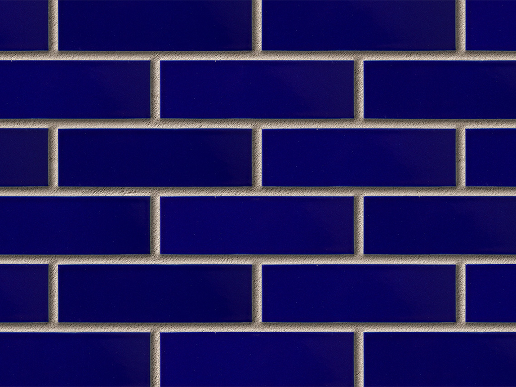 Close up of a wall of Blue Glazed bricks