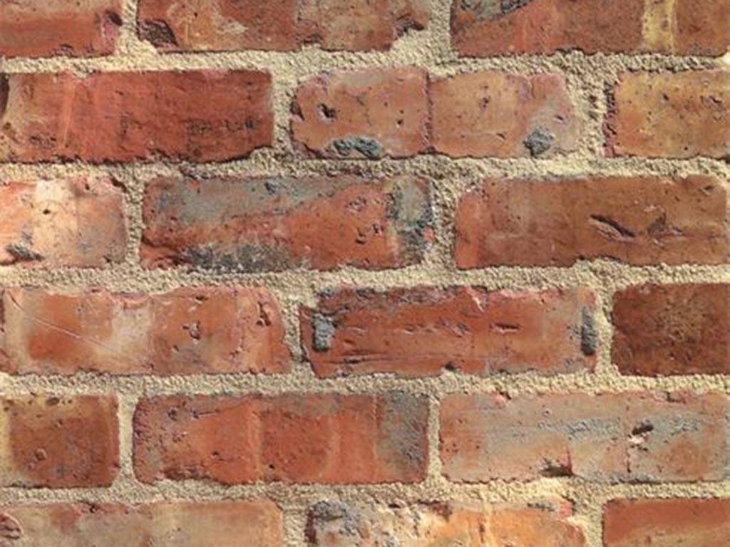 Close up of a wall of Watermill Natural bricks