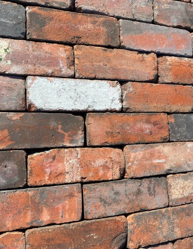 close up panel view of industrial pressed brick