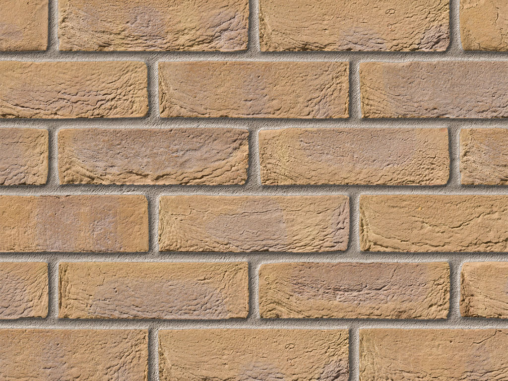 Close up of a wall of Bradgate Harvest Antique bricks