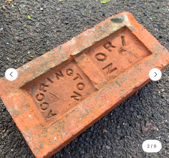 view of single brick in the reclaimed accrington brick 75ml