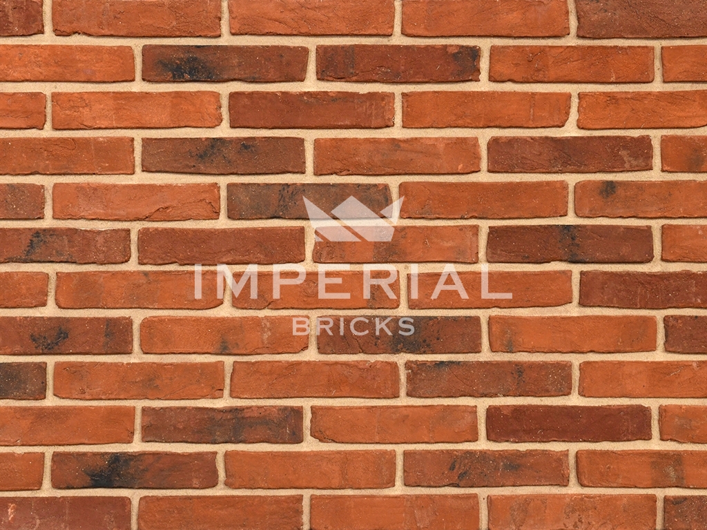 Close up of a wall of Tudor Multi bricks