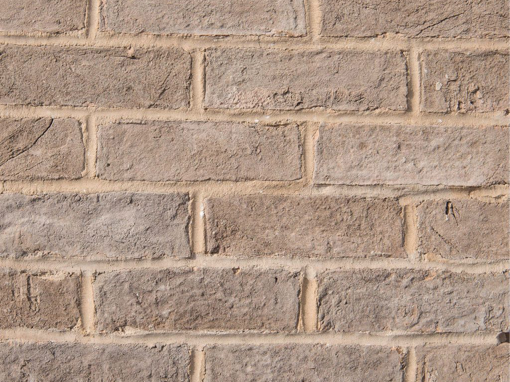 Close up of a wall of Hurlingham Grey Handmade bricks