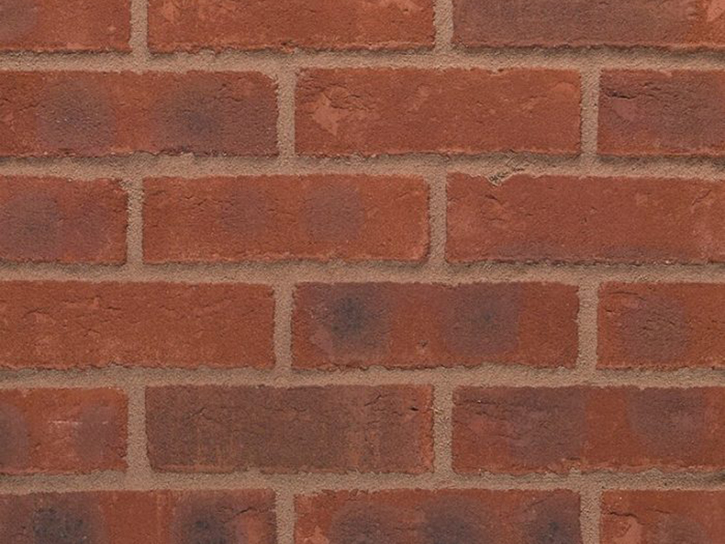 Close up of a wall of Gainsborough Multi Stock bricks