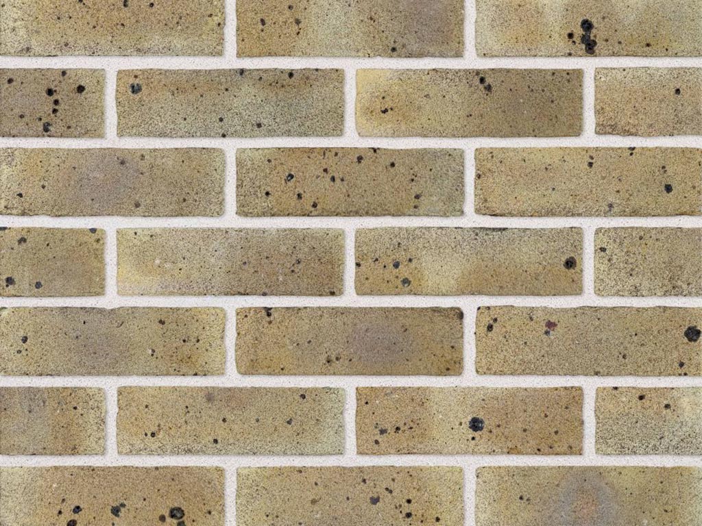 Close up of a wall of Thanet Yellow bricks
