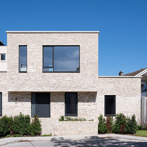 An exterior of a house built using Marziale bricks