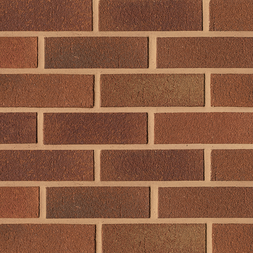 Close up of a wall of Heather Sandfaced bricks