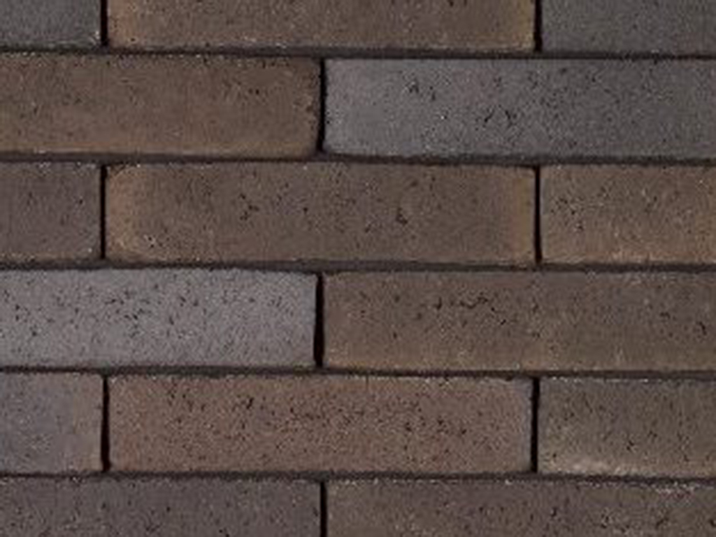 Close up of a wall of Broadway Dark Multi bricks