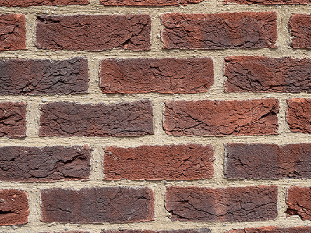 Close up of a wall of Hunisgore bricks