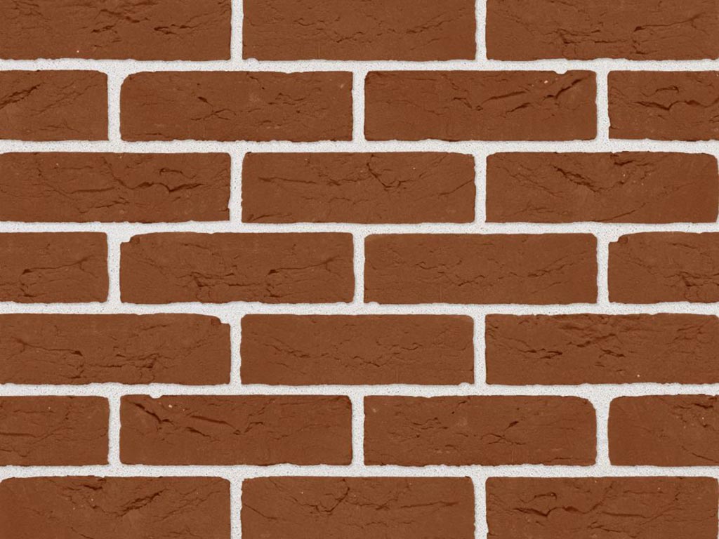 Close up of a wall of Apollo Red Handmade bricks