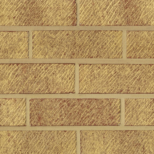 Close up of a wall of Golden Thatch bricks