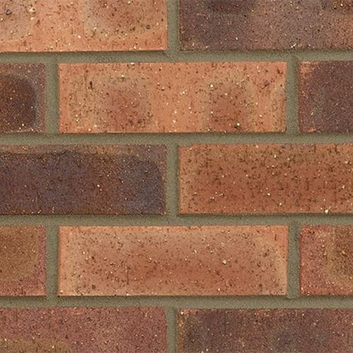Close up of a wall of Edwardian Dragfaced bricks