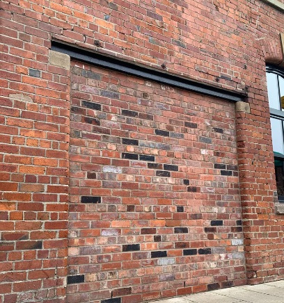 project view of wall of reclaimed common blends
