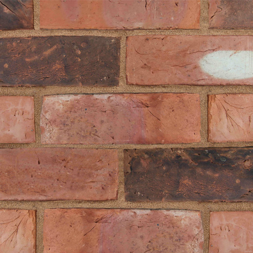 Close up of a wall of Packwood Antique bricks