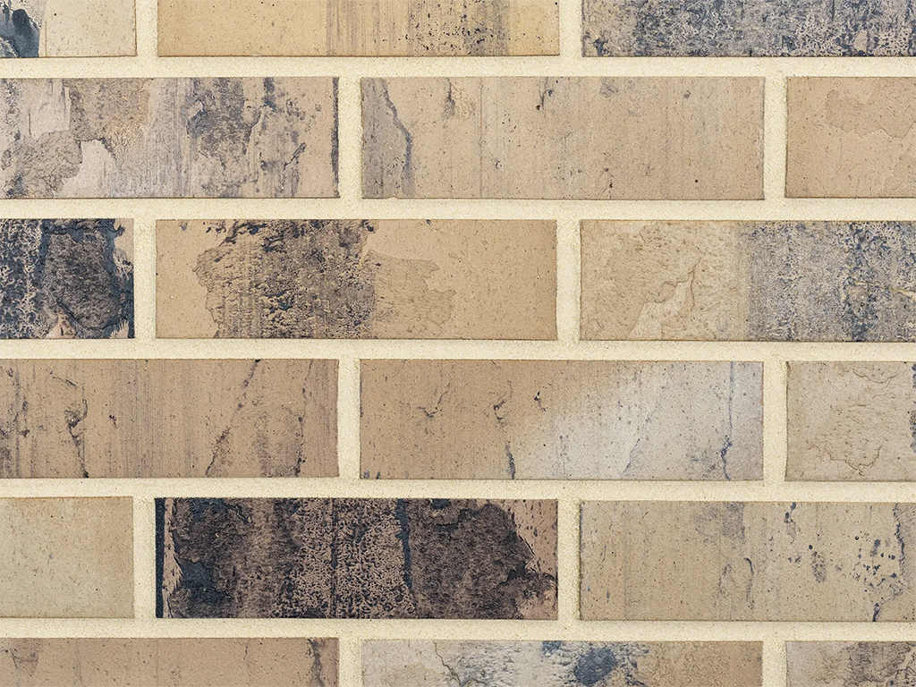 Close up of a wall of St Ives Weathered bricks