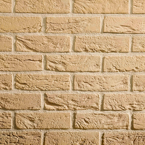 A wall of Cambourne Buff 15mm brick slips
