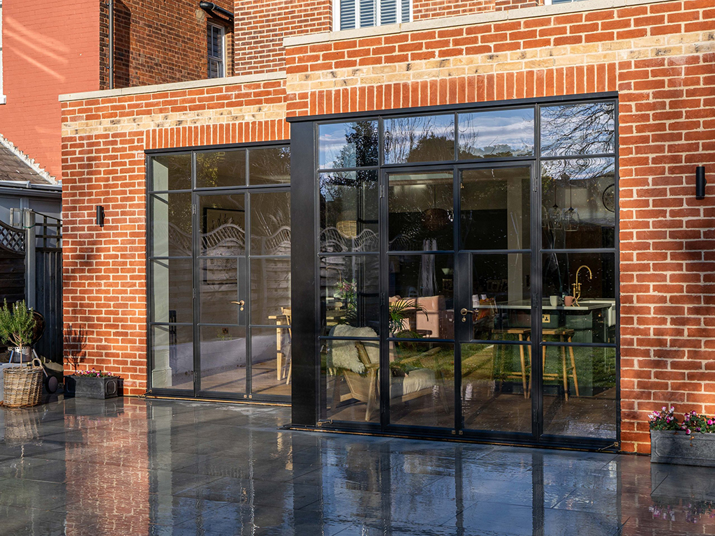 A Weathered Orange Handmade brick extension