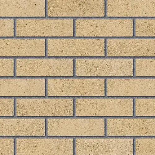 Close up of a wall of Dolomite Cream bricks