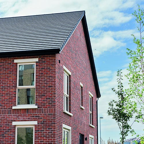 A residential property built using Edenmore Smooth bricks