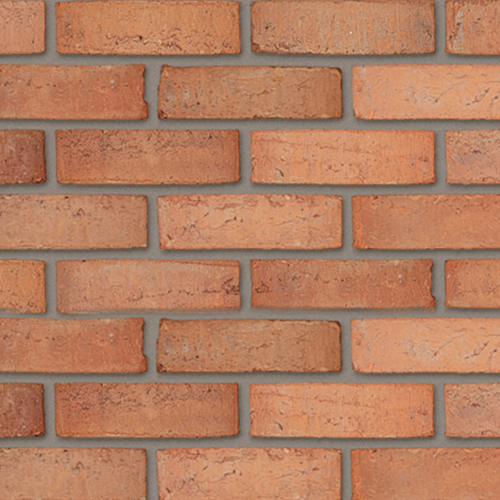 A wall of Mellowed Red Sovereign Stock bricks