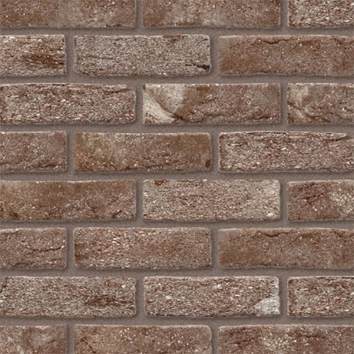 Close up of a wall of EcoBrick Oud Romaans bricks