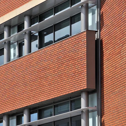 Commercial property built from Hadley Brindle Smooth bricks