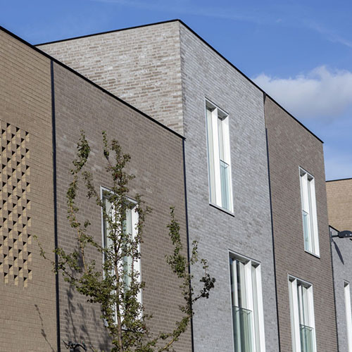 An exterior of a house built using Atlantis Five bricks