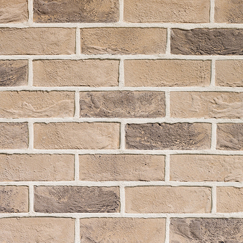 Close up of a wall of St Andrews Multi bricks