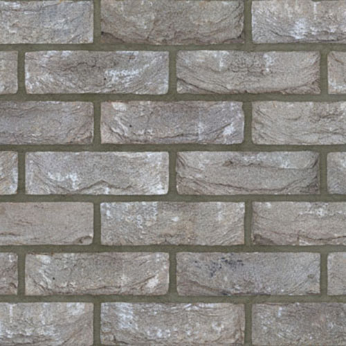 Close up of a wall of Spartan Grey Multi bricks