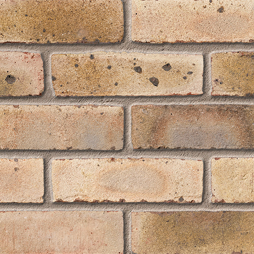 Close up of a wall of Cooksbridge Yellow Clamp Stock bricks