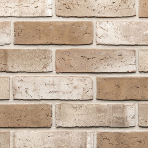 Close up of a wall of El Cumbre Waterstruck bricks