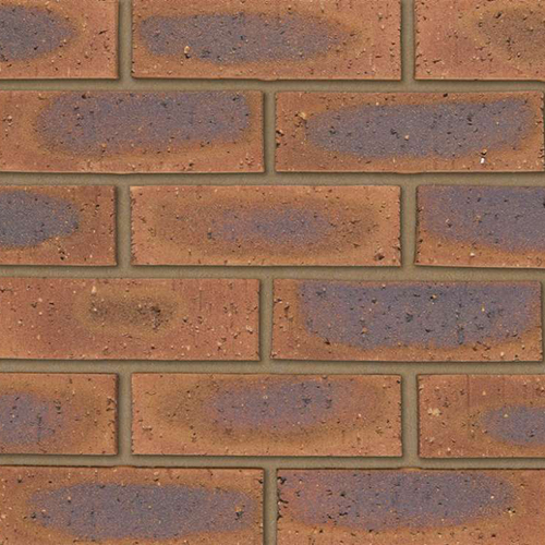 Close up of a wall of Hardwicke Oakham Blend bricks