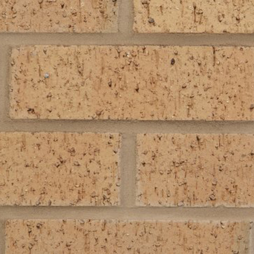 Close up of a wall of Ingleborough Buff Multi bricks