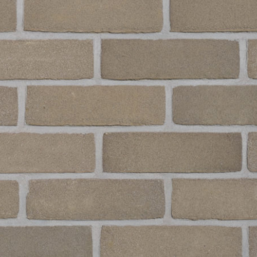 Close up of a wall of Hammersmith Grey Stock bricks