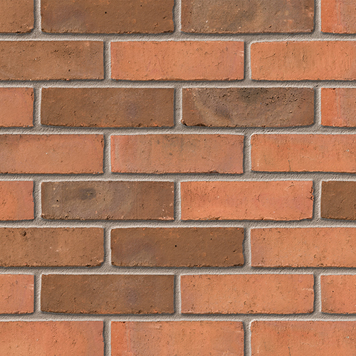 Close up of a wall of Cumberland Blend bricks